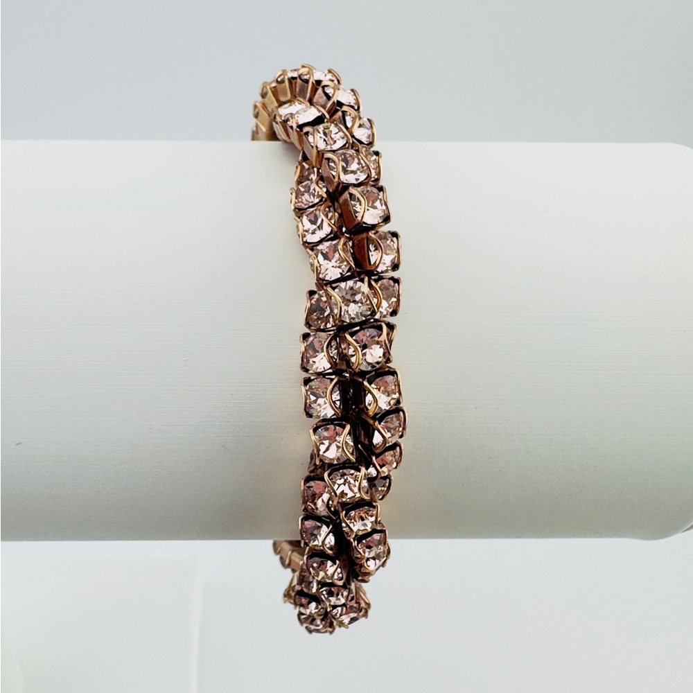 Twisted Chocolate Stretch Bracelet 
Touchstone Crystal by Swarovski